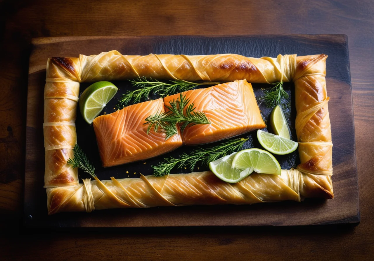 Salmon in Filo Pastry