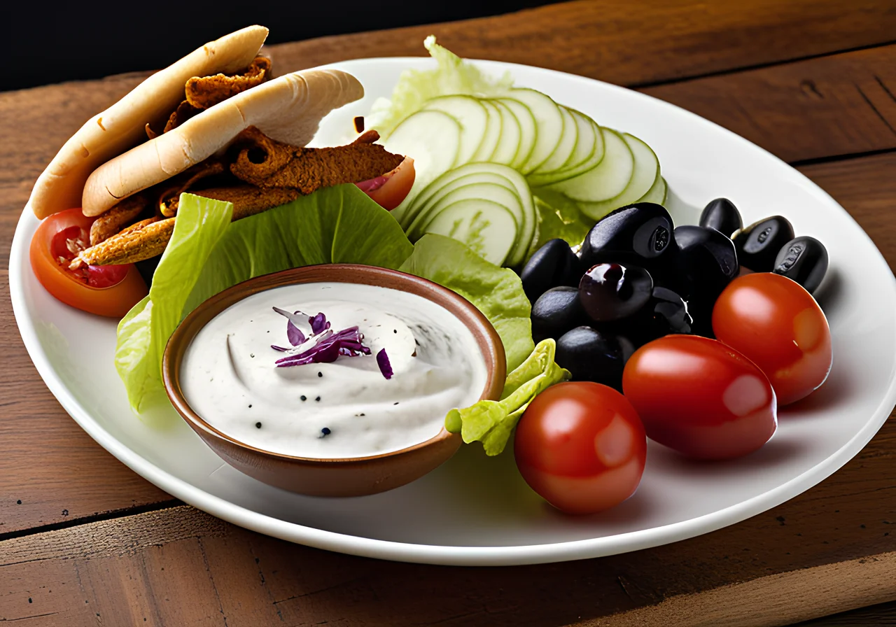 Turkey Gyros with Dip