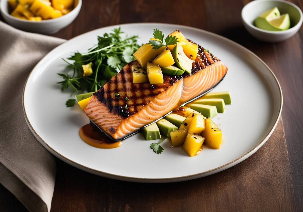 Salmon with Mango Chutney