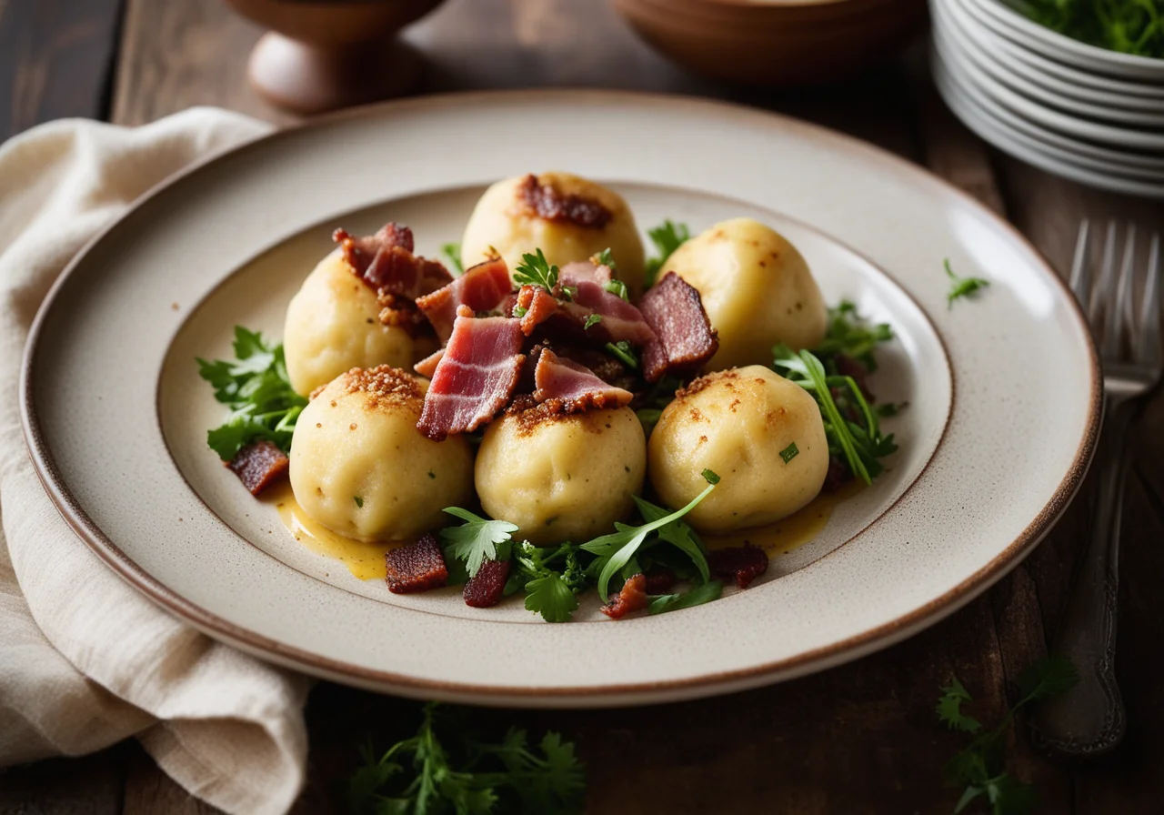 Potato Dumplings with Ground Meat Filling