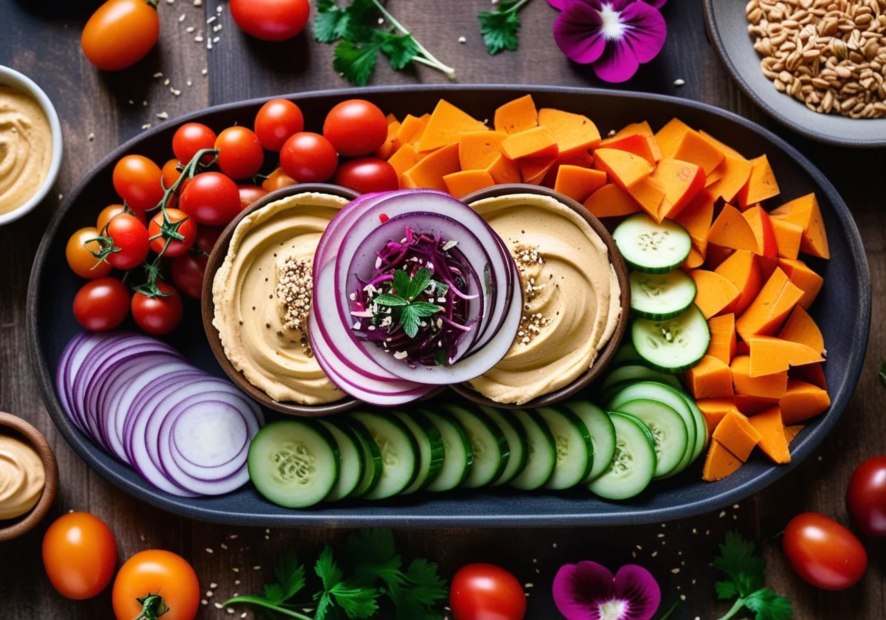 Rainbow Hummus Bowl