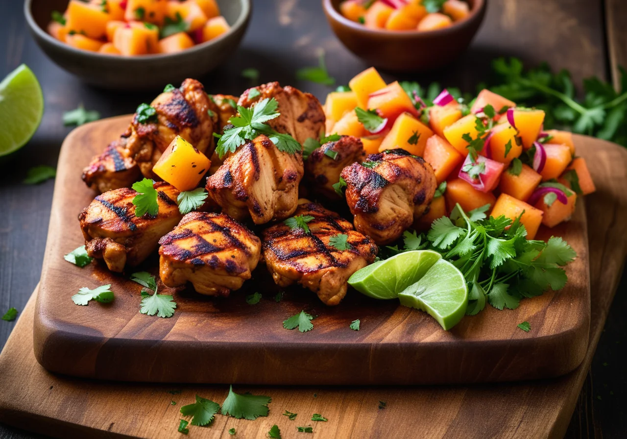 Tandoori Chicken with Melon