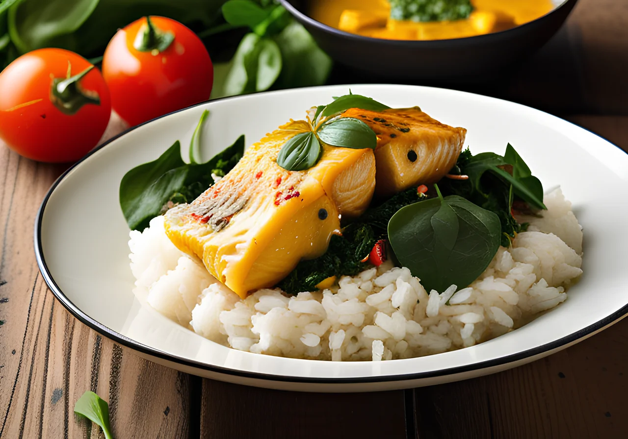 Cod Curry with Spinach