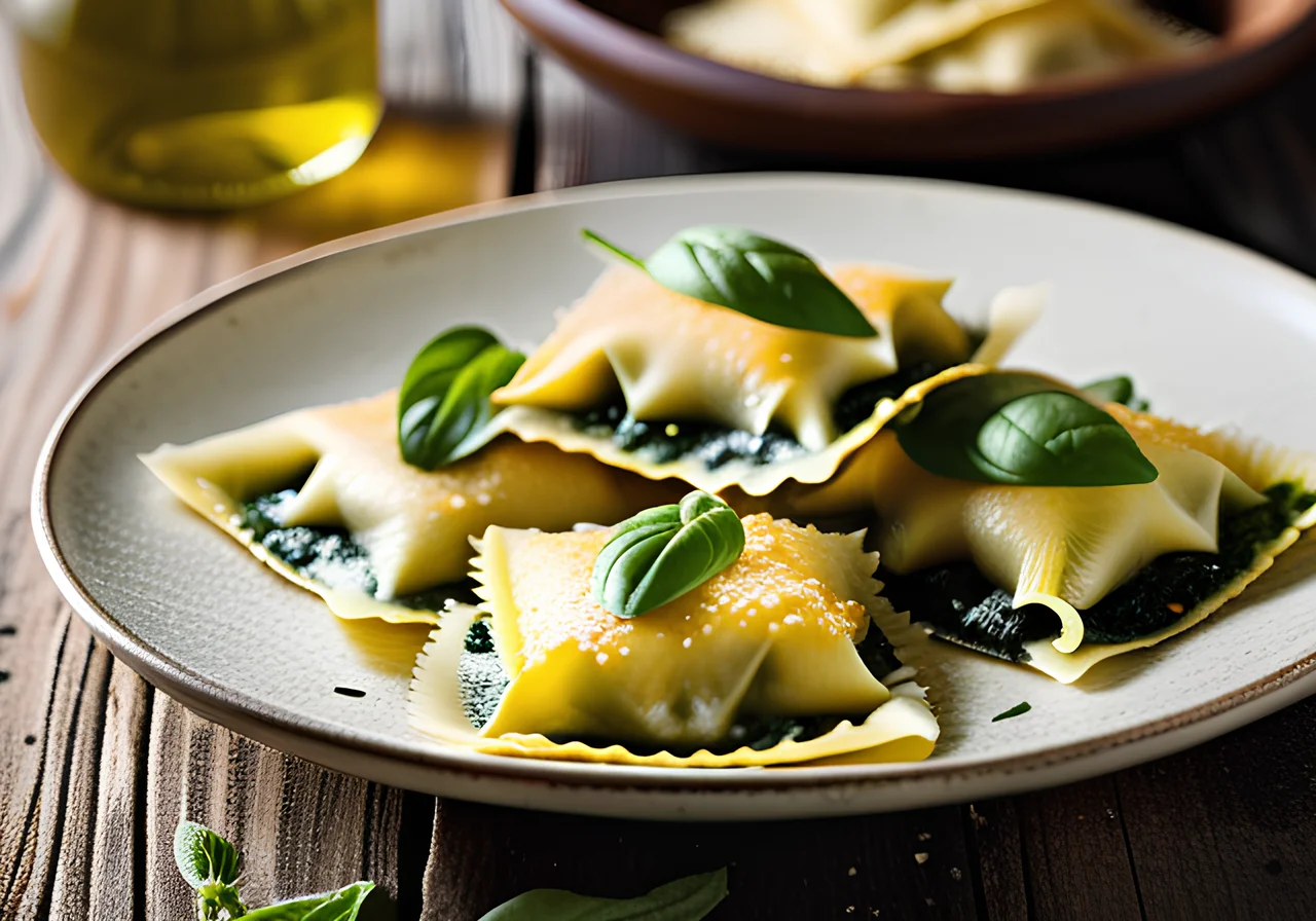 Vegetarian Spinach Ravioli