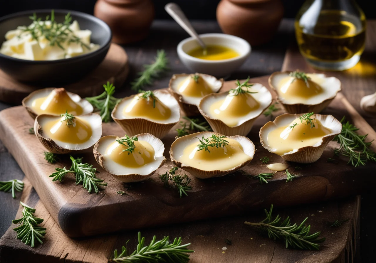 Oyster Mushroom Caps with Garlic