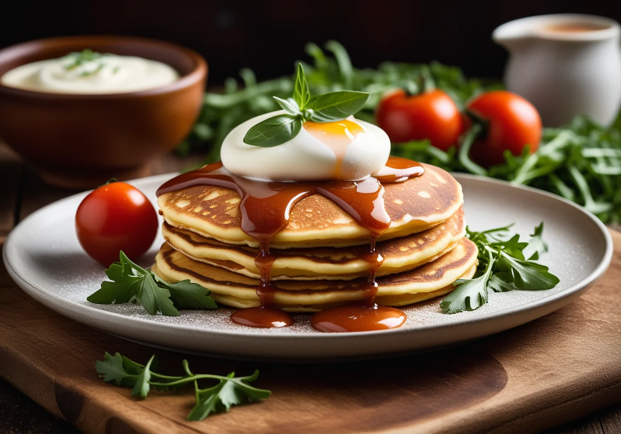 Ground Beef Pancake Cake
