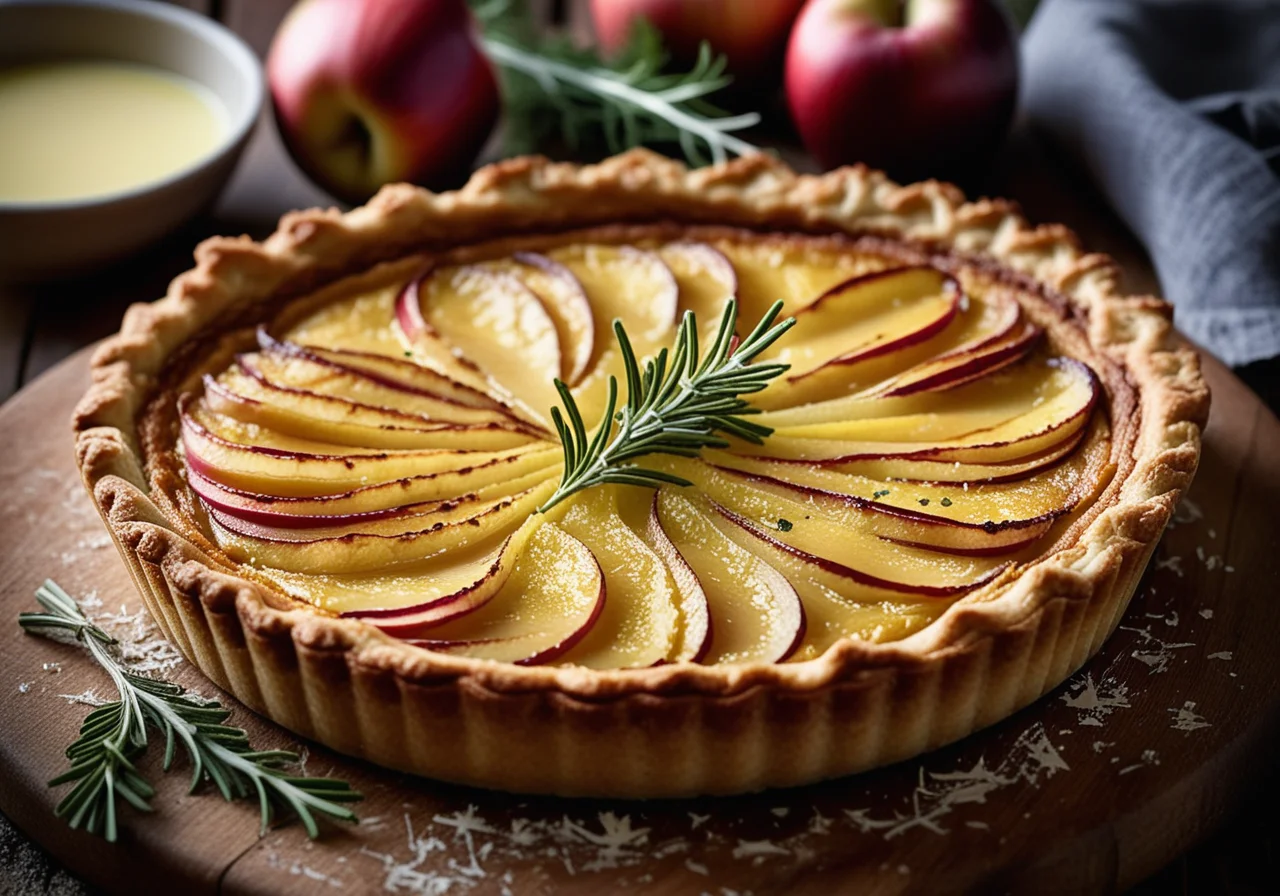 Quiche with Fennel, Apple and Parmesan