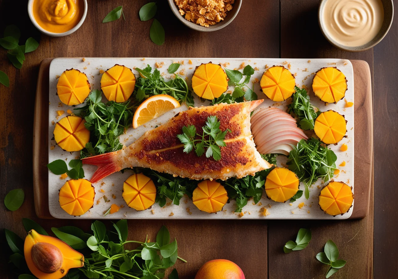 Crispy and Rolled Red Snapper