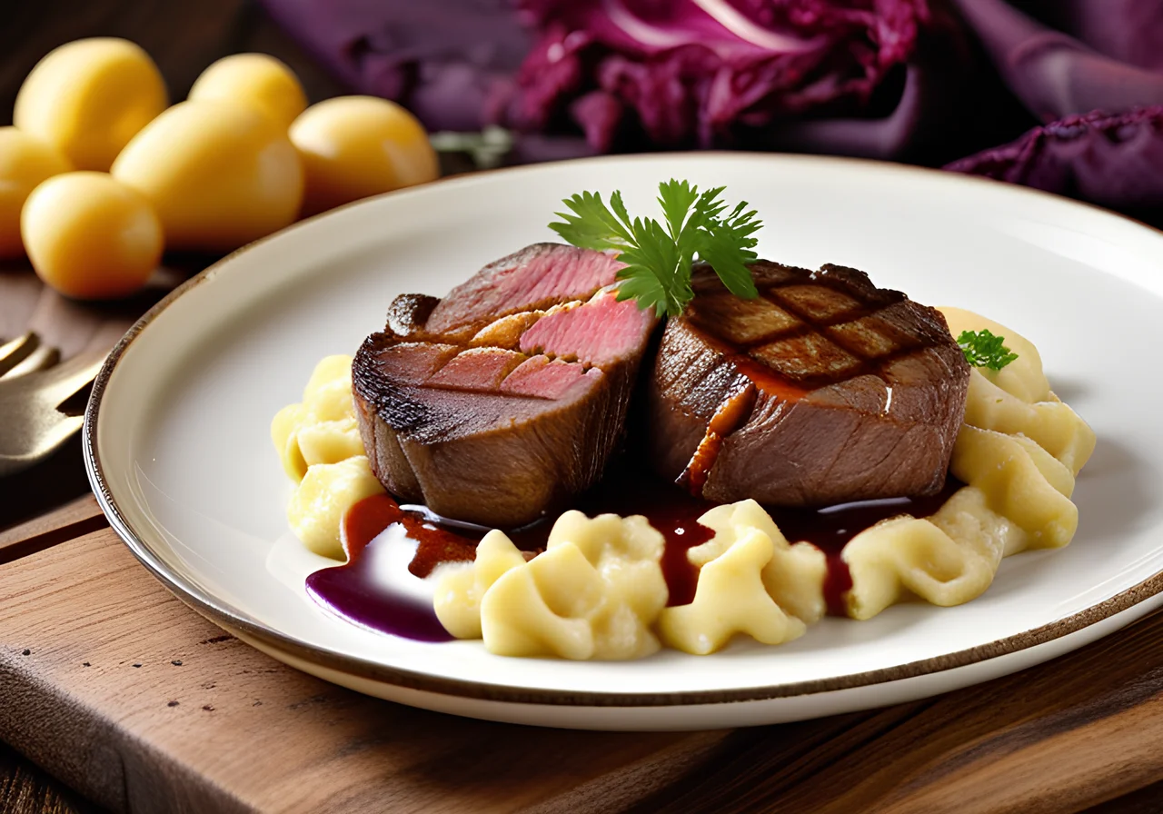 Venison Roast with Spaetzle