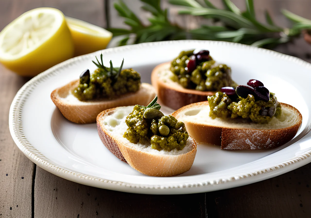 Crostini with Tapenade