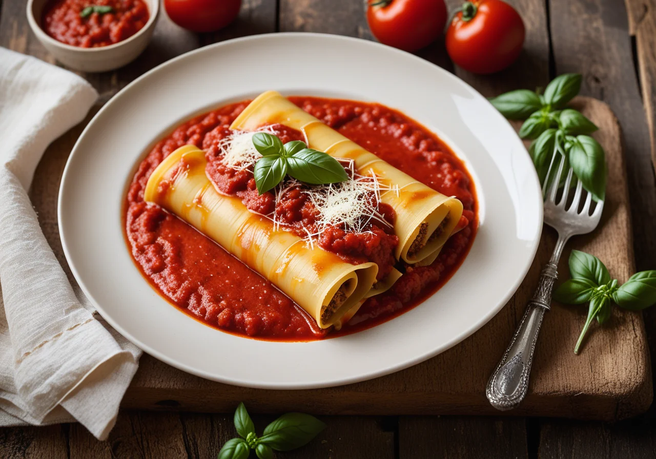 Cannelloni with Tomato Sauce