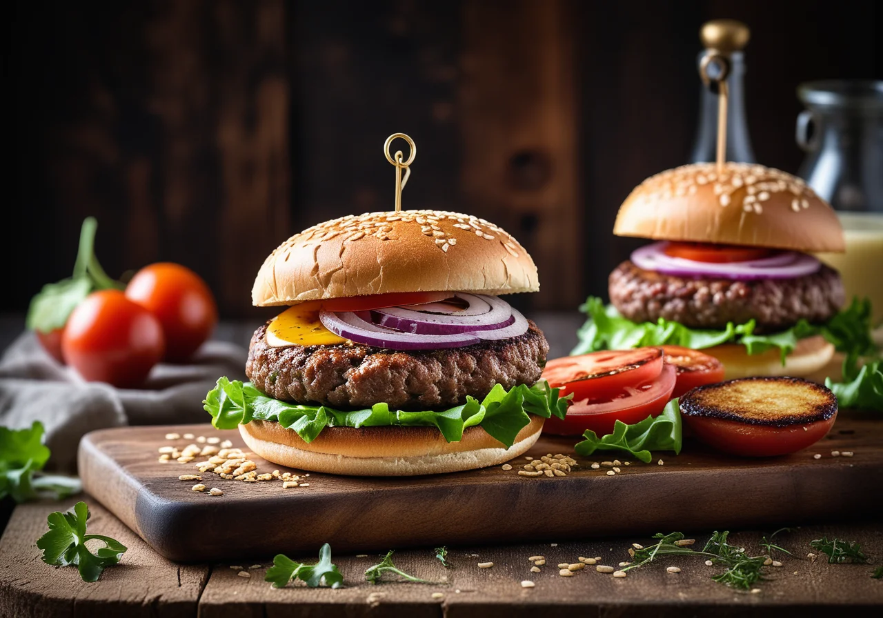 Lamb Burger with Ketchup