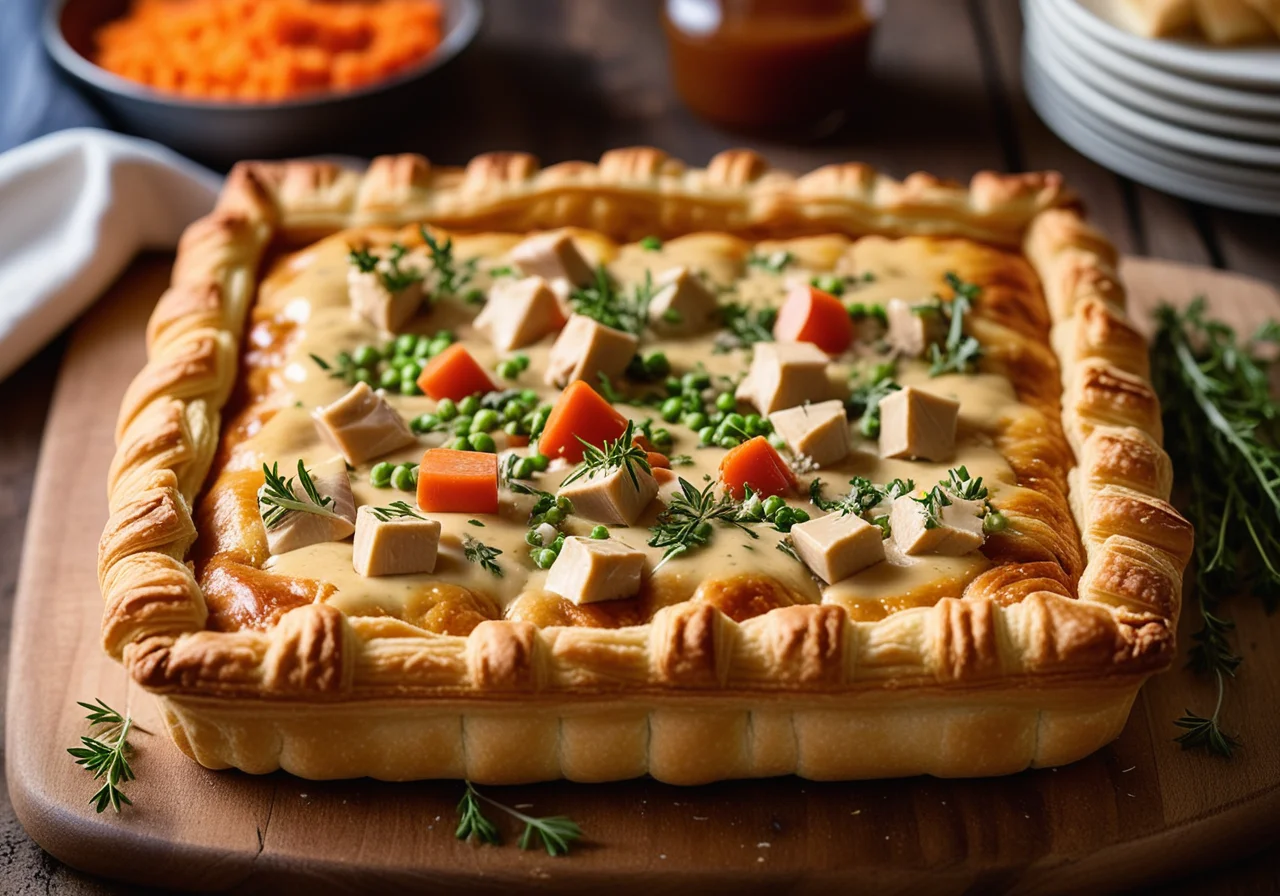 Chicken Ragout with Puff Pastry Crust
