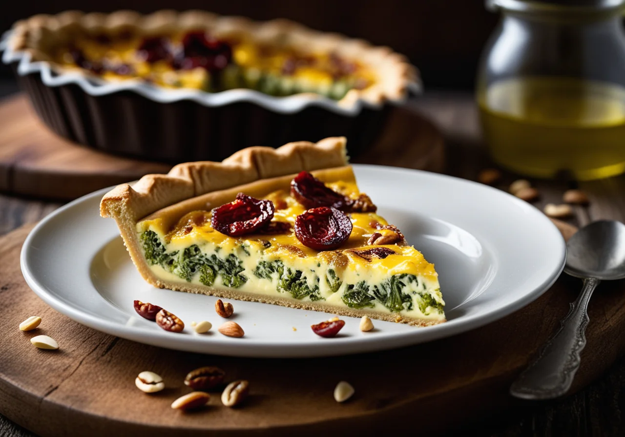 Broccoli Quiche with Cream Cheese and Sun-Dried Tomatoes
