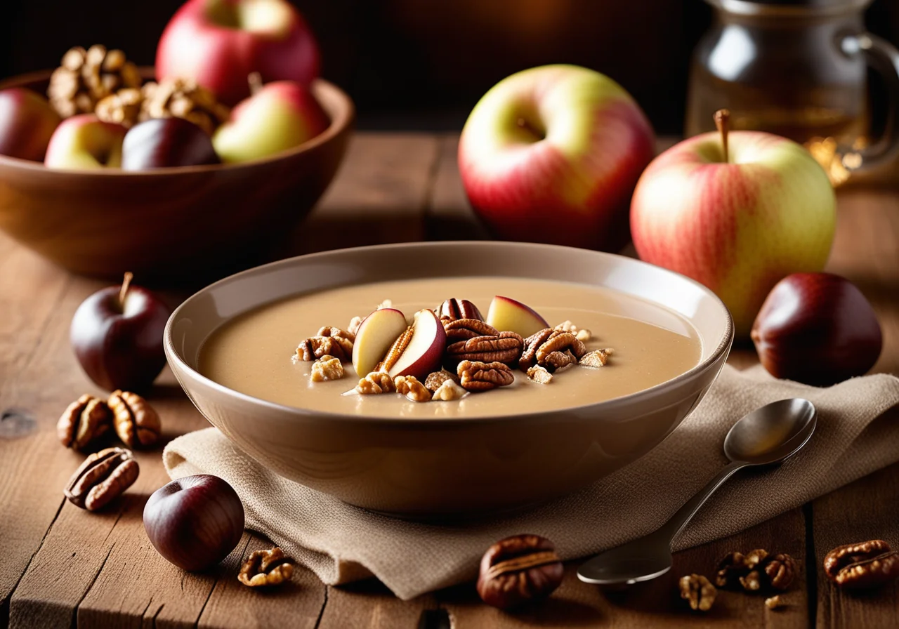 Chestnut Soup with Apples and Walnuts