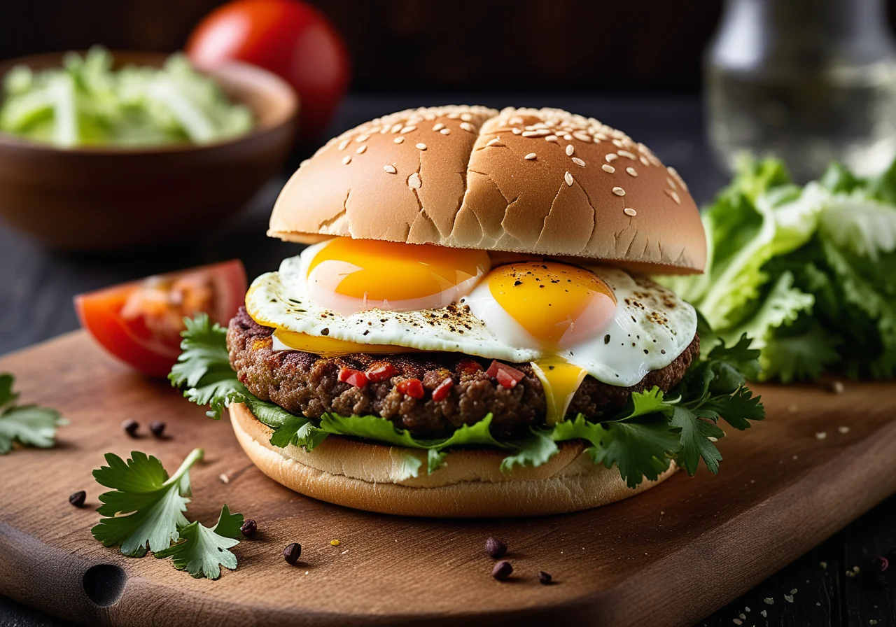 Vegi Burger with Bean Patty