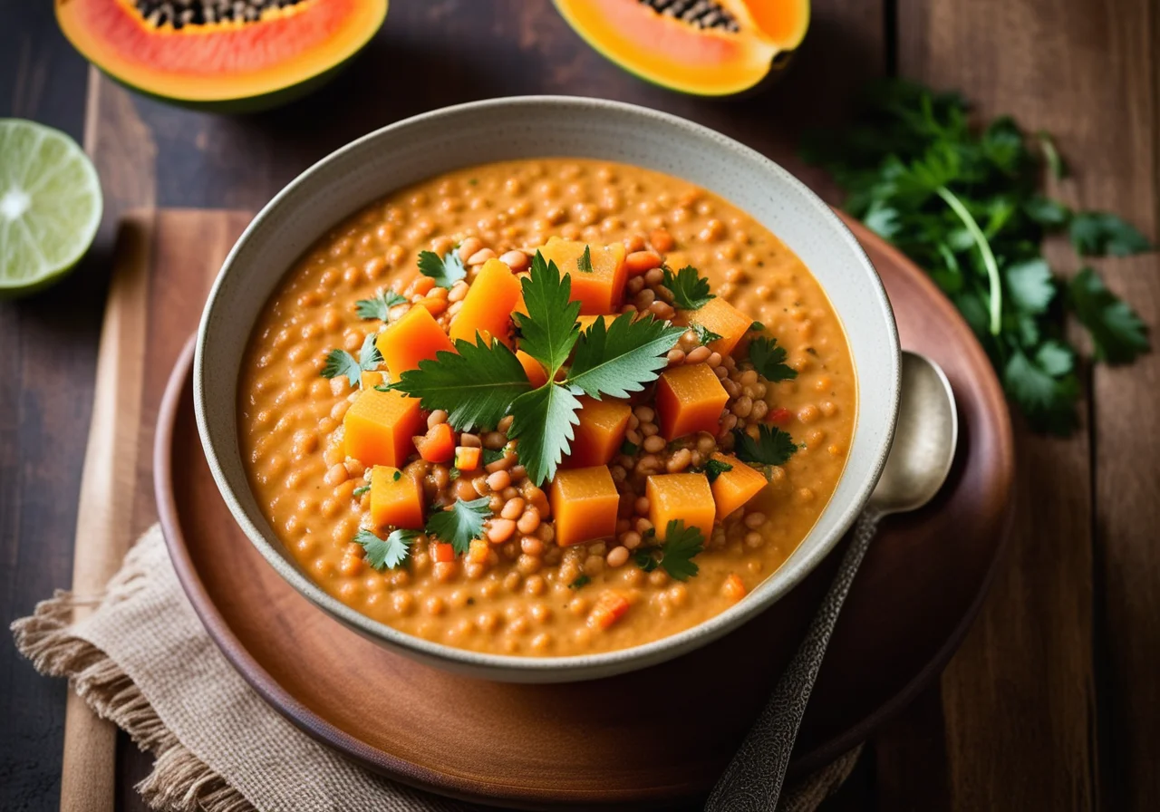 Lentils with Papaya