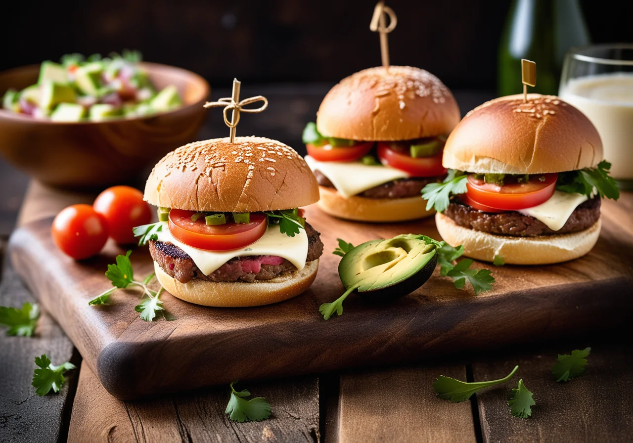 Mini Burger with Tuna and Cheese