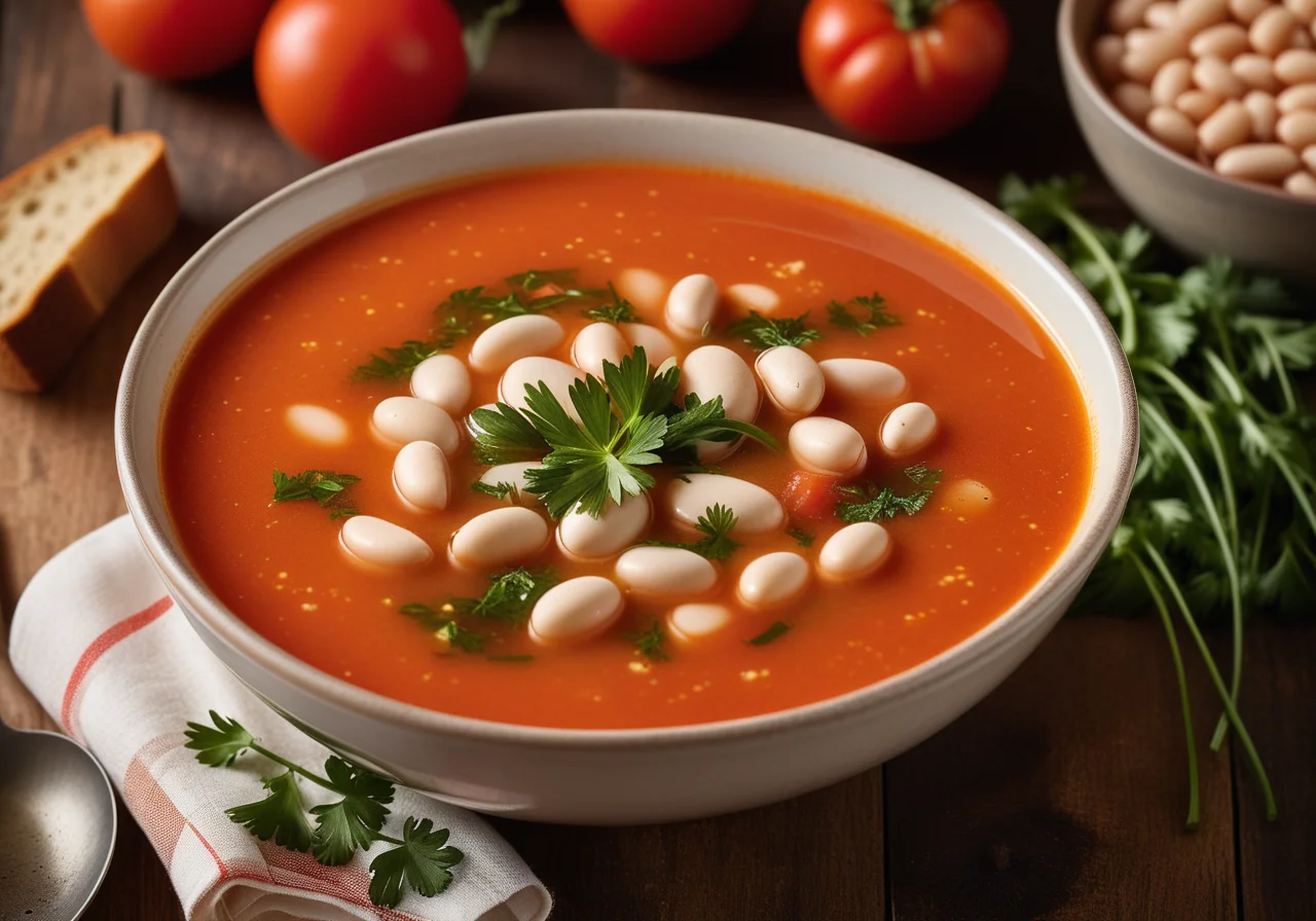Bean-Tomato Soup with Vegetables