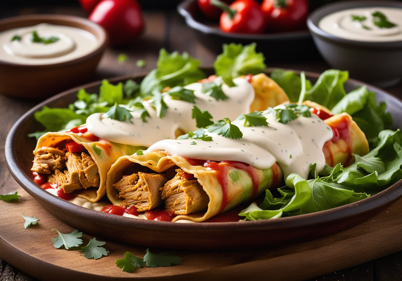 Chicken Veggie Enchiladas