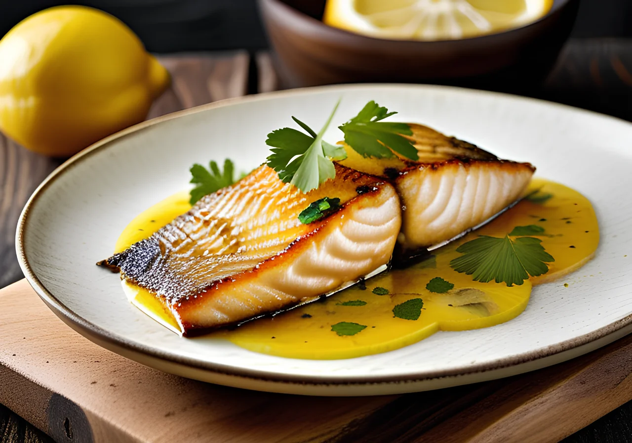Sea Bass Fillet with Lemon Sauce