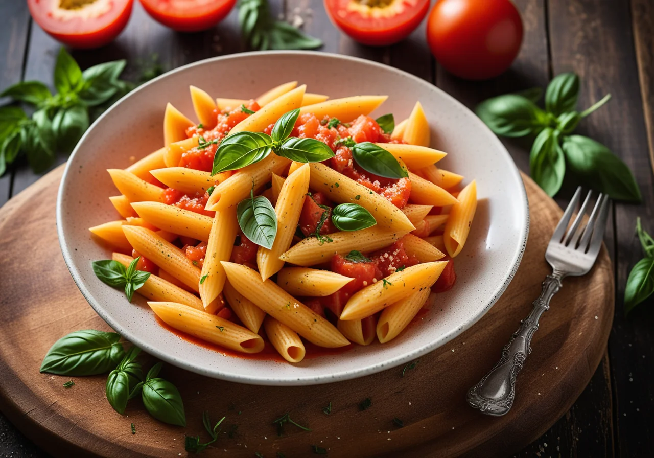 Penne with Melon Tomato Sauce