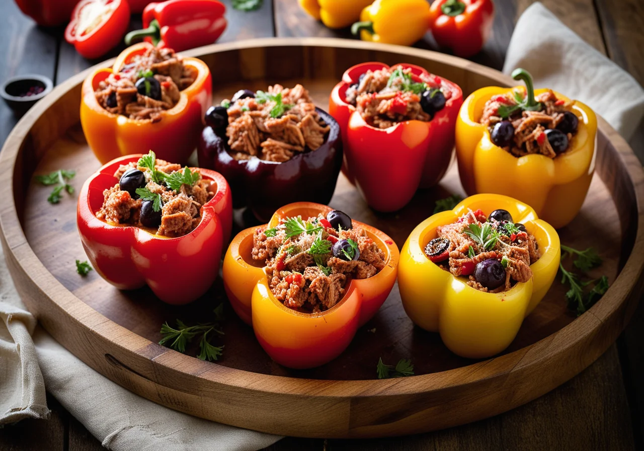 Tuna‑Stuffed Bell Peppers