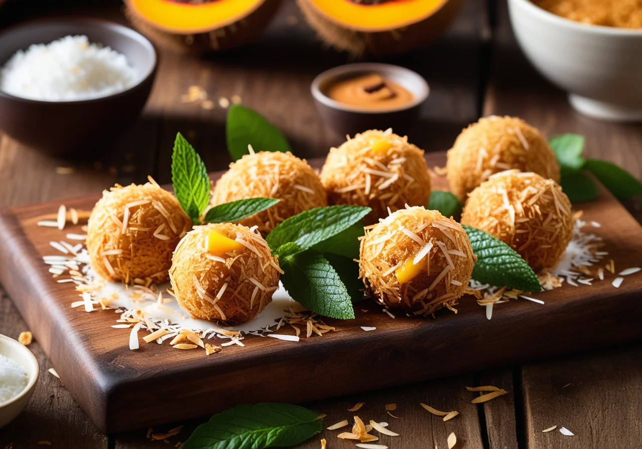 Coconut Balls with Chocolate Filling