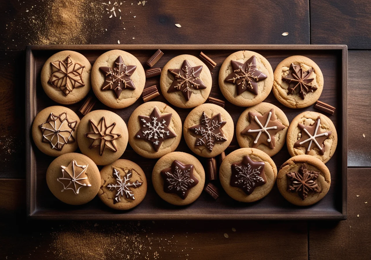 Christmas Cookies with Chocolate Filling