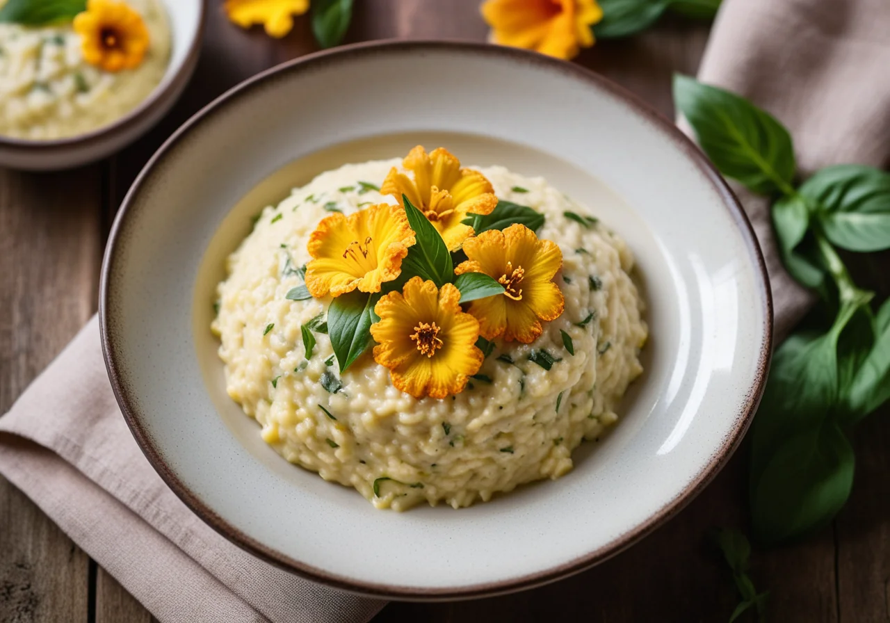 Zucchini Flower Risotto