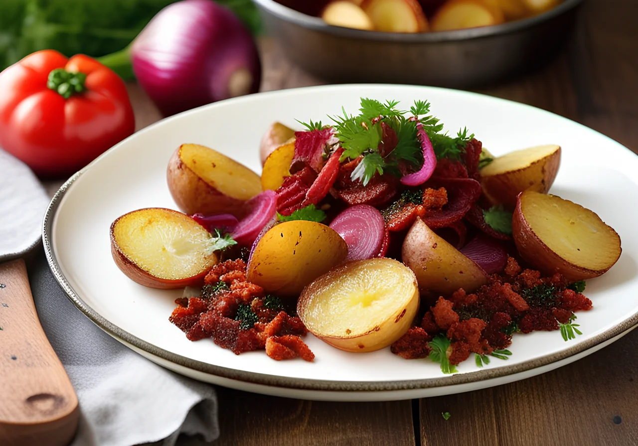 Pan‑fried Potatoes with Spicy Spanish Chorizo