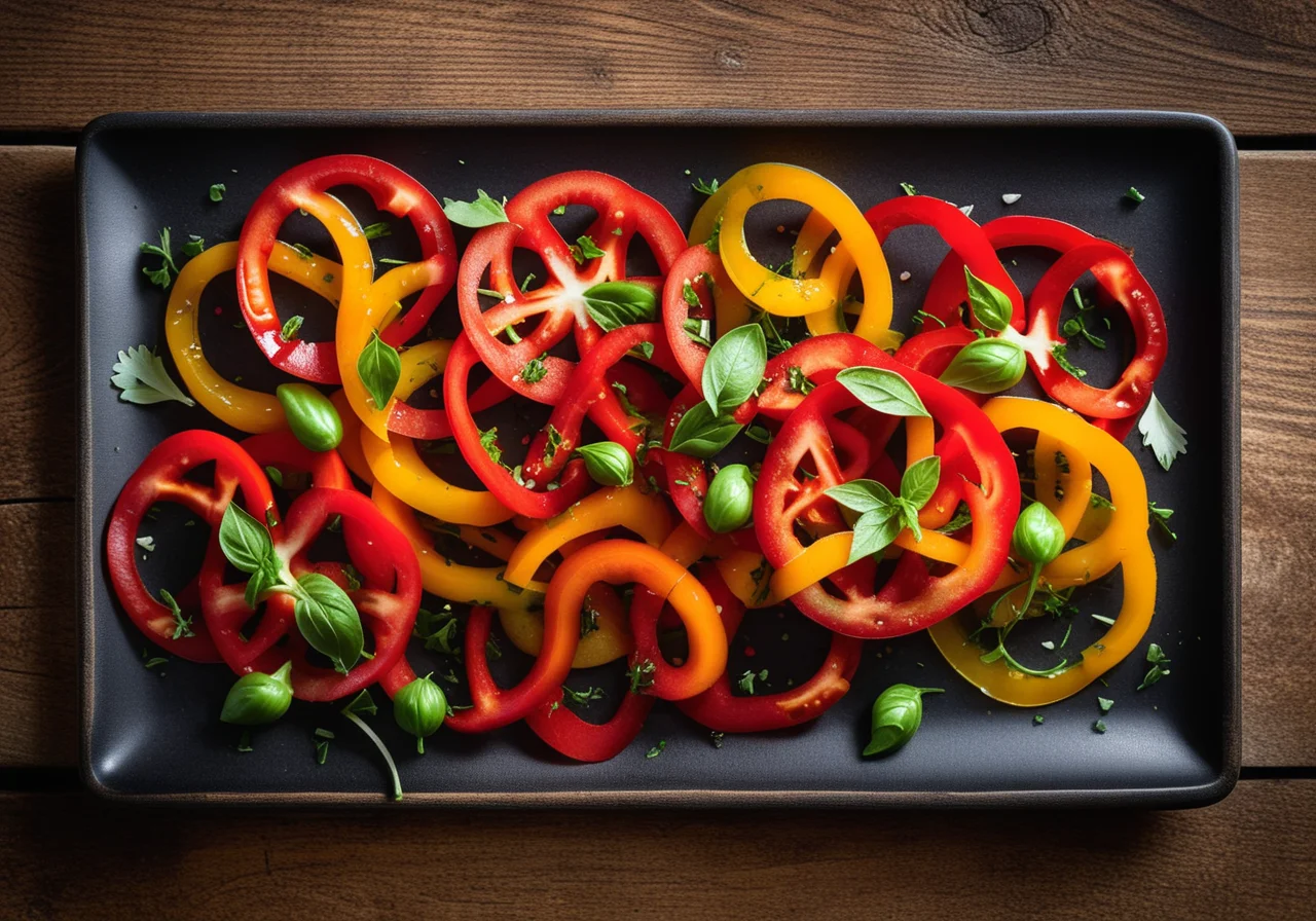 Paprika Salad with Vinegar-Oil Dressing