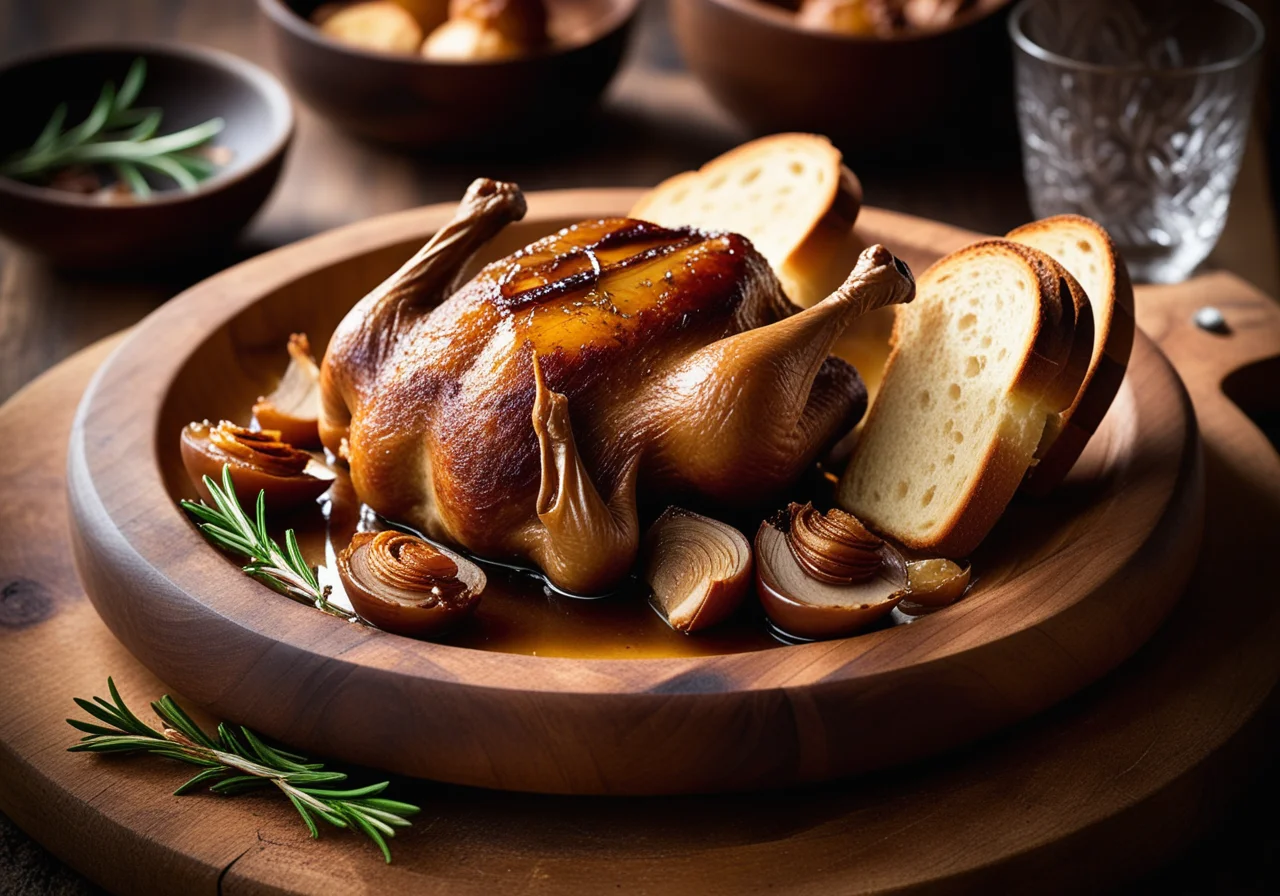 Duck confit with shallots in jars