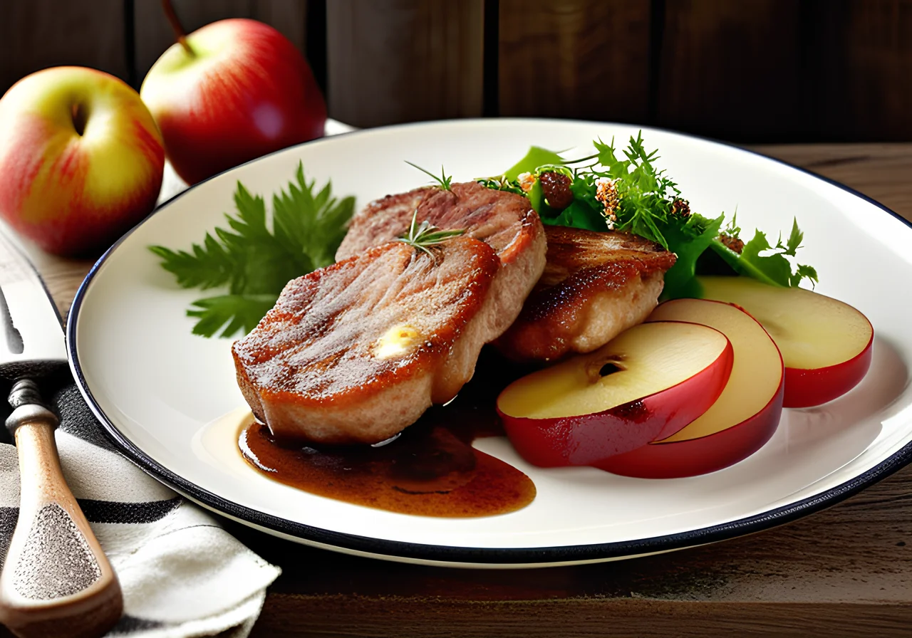 Pork Cutlet with Apple and Parsley Potatoes