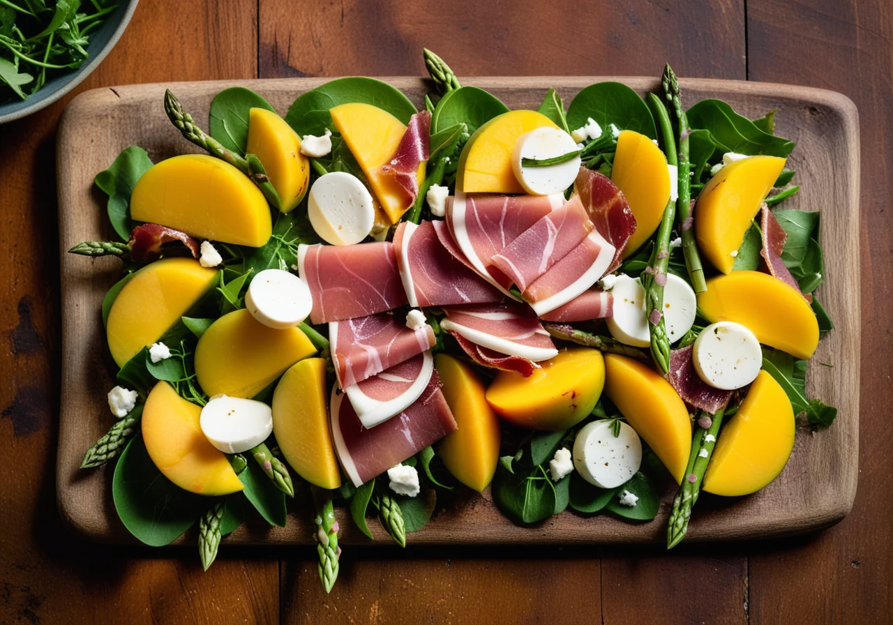 Salad with Ham and Mango