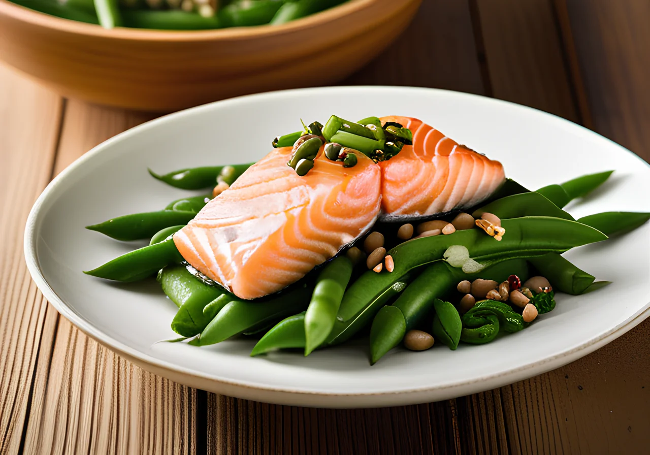 Green Bean Salad with Salmon