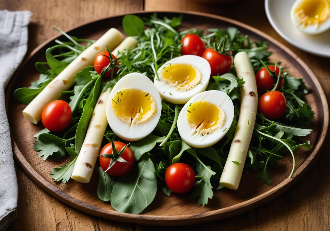 Salad with White Asparagus and Herbs