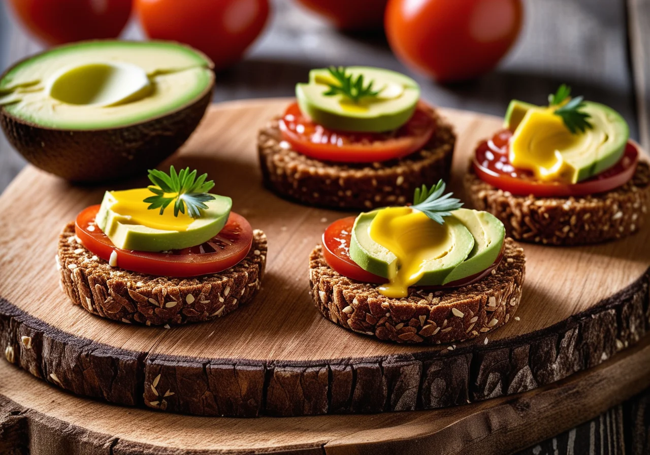 Fischkäse-Pumpernickel-Häppchen