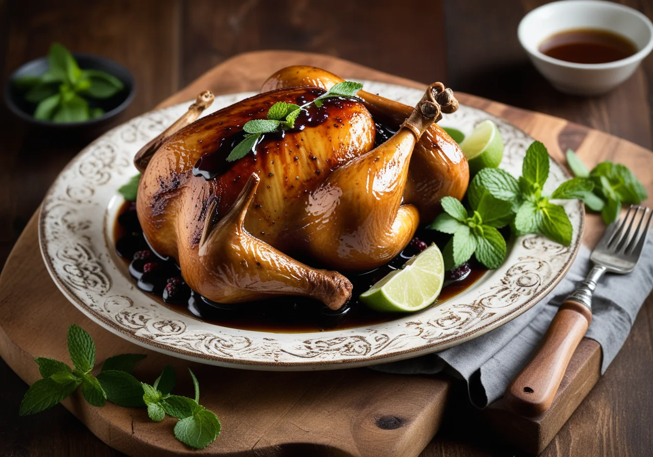 Balsamic Poultry with Limes and Mint