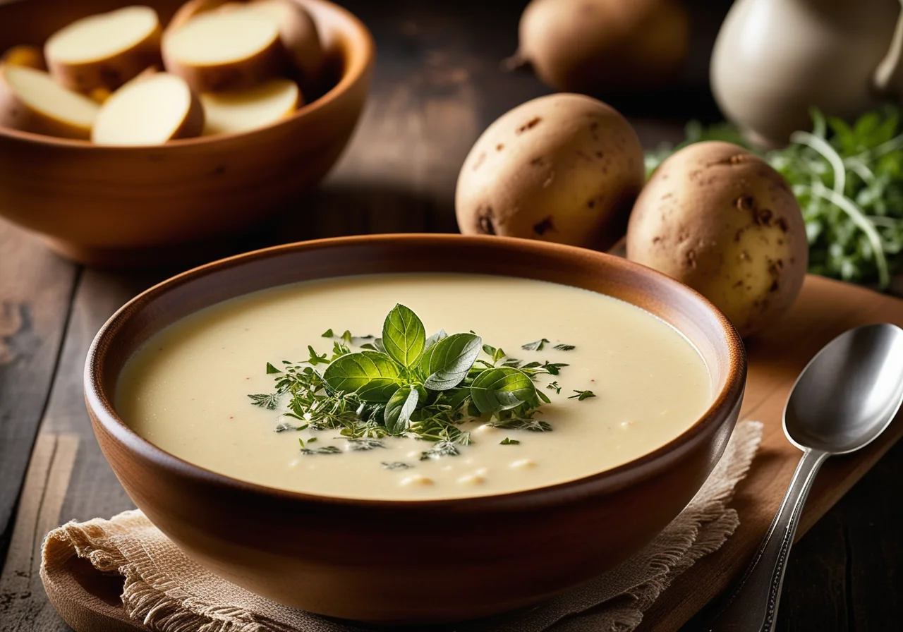 Creamy Potato Soup with Marjoram