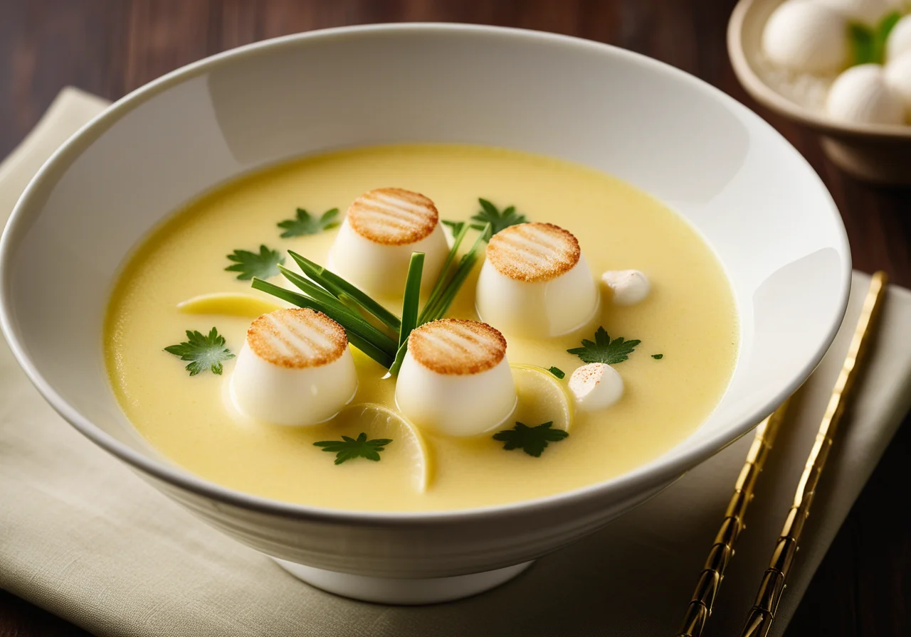 Lemongrass Soup with Scallops