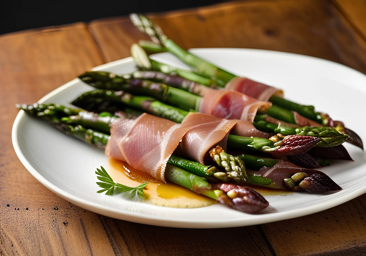 Baked Asparagus Wrapped in Prosciutto