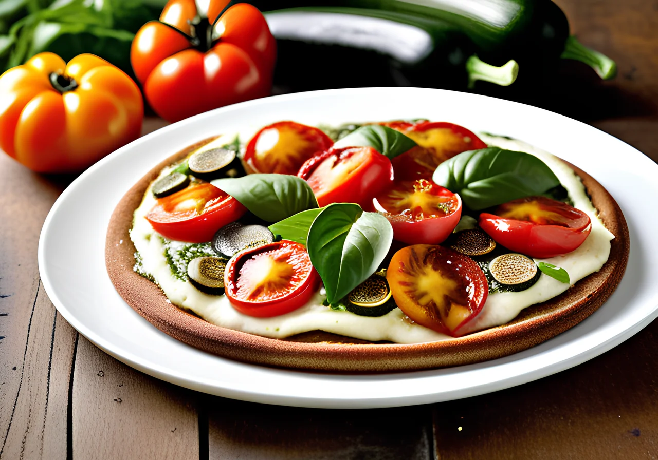 Vegetable Pizza with Spelt Whole‑Wheat Dough