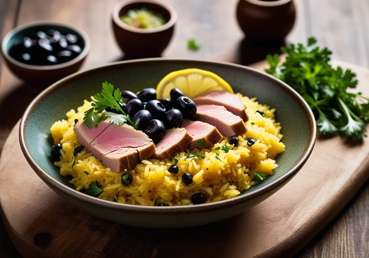 Saffron Rice with Tuna