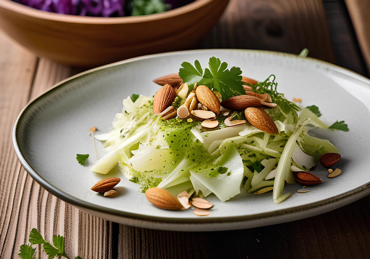 Cabbage Salad with Almonds and Coriander