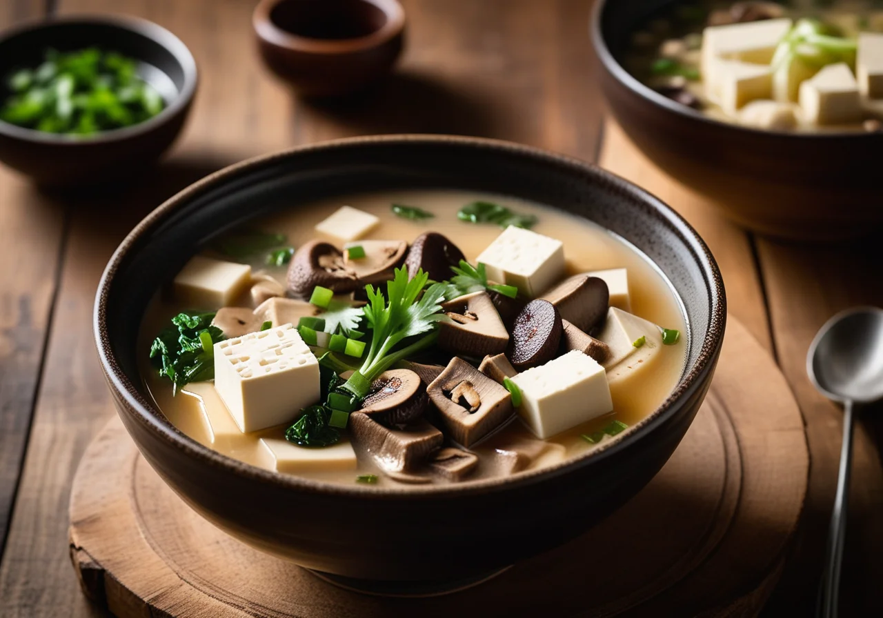Mushroom and Tofu Soup