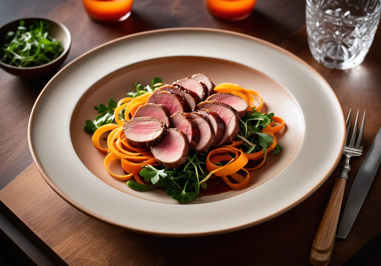 Duck with Carrot Vegetables