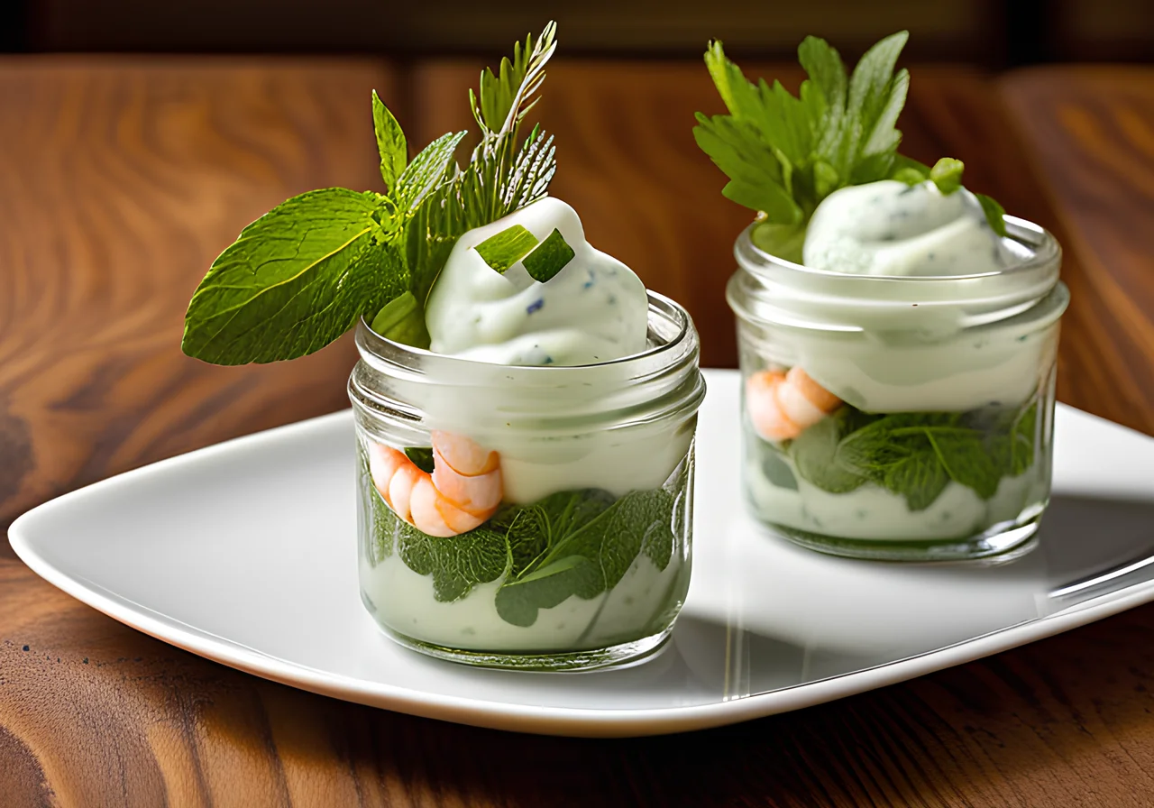 Shrimp Mint Cocktail