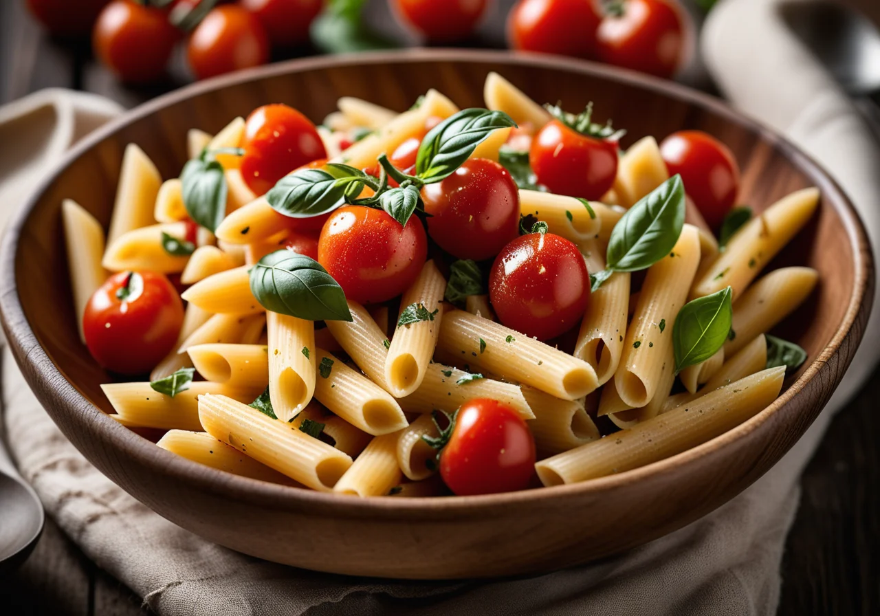 Pasta with Cherry Tomatoes and Cheese