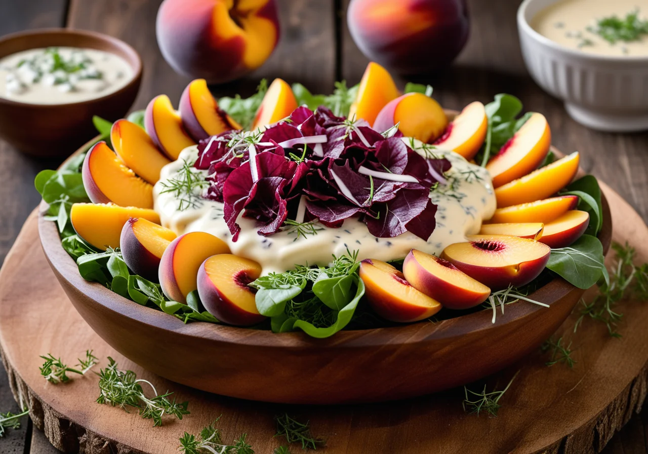 Fruity Leaf Salads with Gorgonzola
